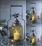 Dragonfly Metal and Glass Lanterns (Green) (set of 3)