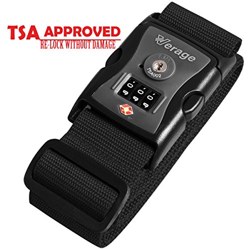 Nylon Strength Travel Belt Luggage Strap with TSA Combination Lock