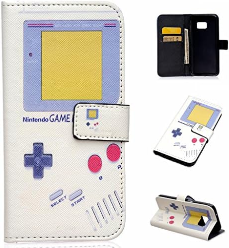 S7 Edge Case,Galaxy S7 Edge Case,"MANBO" S7 Edge Wallet Case,Type Magnet Design Flip Protective Credit Card Holder Pouch Skin Case Cover for Samsung Galaxy S7 Edge - Game Boy