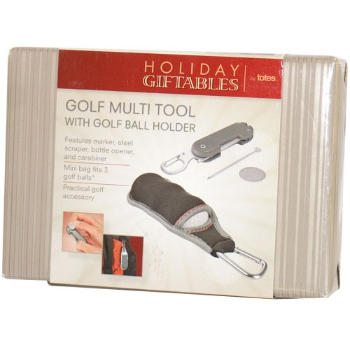 Golf Gift Set Multi Tool Includes Ball Holder, Marker, Scraper, Carabiner