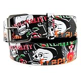 Hip Hop Wholesale - BLACK SKULL SNAP ON BELT GOOD FOR ANY BUCKLES