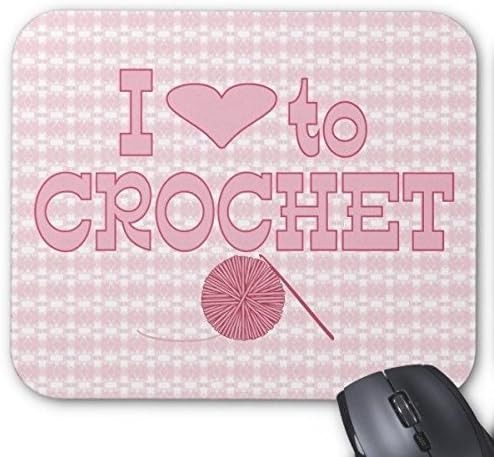 I Heart To Crochet Mouse Pad