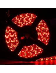 Home Improvement: SUPERNIGHT (TM) 16.4ft 5M 5050 300LEDs/pc Red color Waterproof(IP-65) SMD Black PCB Flexible Strip light - ebestrade