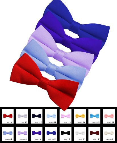 Mens's Solid Banded Bow Ties
