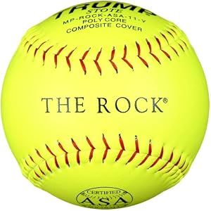 Trump MP-The Rock-ASA-11-Y The Rock Yellow Composite Leather ASA Softball