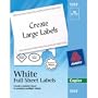Avery Full Sheet Shipping Labels for Copiers, 8.5 x 11 Inches, White, Box of 100 (05353)