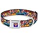 Buckle-Down Seatbelt Buckle Dog Collar - SUPERMAN Action Blocks Red/Blue - 1