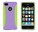 Body Armor Case for Apple iPhone 4, 4S (AT&T, Verizon, Sprint) - Purple/Green