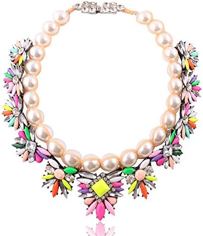 Shourouk Bib Pendants Rainbow Pearl Necklace Choker Necklaces & Pendants Fashion Necklace