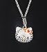 Hello Kitty 3D Rhinestone Encrusted Face Necklace