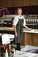 Chef Works A500-BCM Striped Bib Apron, 34X24, Brown & Cream