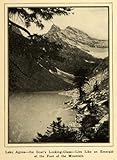 1922 Print Lake Agnes Canada Peaks Goat Looking-Glass - Original Halftone Print