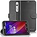 Asus ZenFone 2 Wallet Case - VENA [vSuit] Draw Bench PU Leather Wallet Flip Cover with Stand and Card Slots for Asus ZenFone 2 (Black)