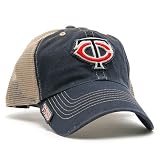 Minnesota Twins Mongoose Mesh Back Adjustable Cap - Navy/Mesh Adjustable