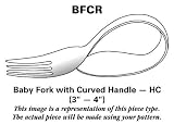 Towle Old Master (Sterling,1942,No Monograms) Baby Fork with Curved Handle HC, Sterling Silver