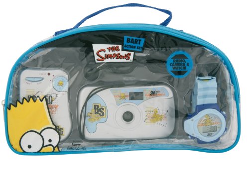 Childrens Toyshop  Third Party New : Bart Lcd Watch, Camera, Fm Radio Action Set