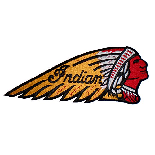 4x10" Indian Motorcycle Feather Chief Wing Red Biker Back Patch Mc Vest Jacket Chopper X Large