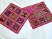 2 INDIAN TOSS ACCENT SARI PINK PILLOWS CUSHION COVERS