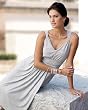 Metallic V-neck dress