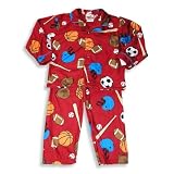 Dream Treme - Boys Long Sleeved Pajama Set, Red, Multi
