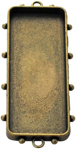 Susan Lenart Kazmer Art Mechanique Long Rectangle Hobnail, Large, Antique Brass