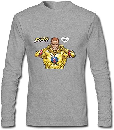 TOPT Men's Reverse Flash Professor Zoom by Superman Long Sleeve T-Shirt Grey S