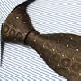 designer Fashion Gift Necktie Brown White Ties Polka Dots Neck Tie for Men Woven Pure Silk Mens Neckwear Neck Tie Set P5040