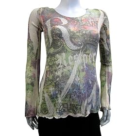 JC Eternity Ladies Thermal-Style Burnout Shirt