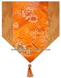 Chinese Home Decor / Chinese Gifts: Chinese Silk Table Runner - Good Fortune & Flowers