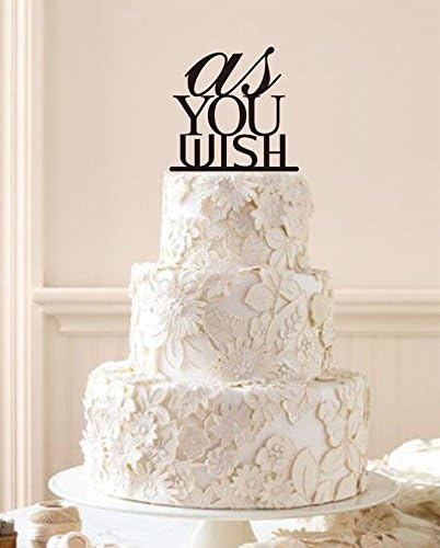 Custom Wedding Cake Topper, As You Wish Greeting Words Modern Cake Topper, Custom Any Words You Want.