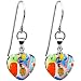 Handcrafted Multi Millefiori Heart Earrings
