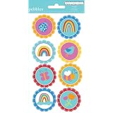 Pebbles Party With Amy Locurto Rainbow Round Stickers