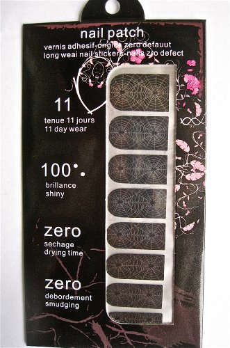 Fashion Nail Film Shiny Self Adhesive Nail Sticker Patch Spider Web Print