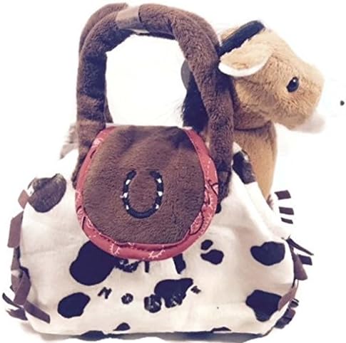 My Cuddly Brown Pony w/ Printed Purse Velcro Closure Removable Pony
