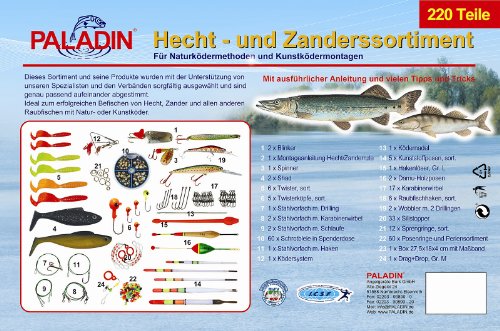 Paladin  Set: Angelschn&uuml;re-haken Hecht/zander Sortiment, farbig, 4300051 Preisvergleich