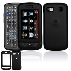 Black Rubberized Shield Protector Case for Lg Xenon Gr500