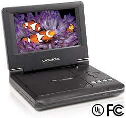 Magnasonic MAG-MDVP455 Portable DVD Player with 7" Widescreen LCD, CD/MP3/MPEG4 Playback & Rechargeable Battery