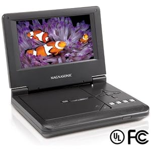 Magnasonic MAG-MDVP455 Portable DVD Player with 7 Widescreen LCD, CD MP3 MPEG4 Playback... 