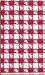Plastic Tablecovers, Red Gingham Pattern, 54 x 108