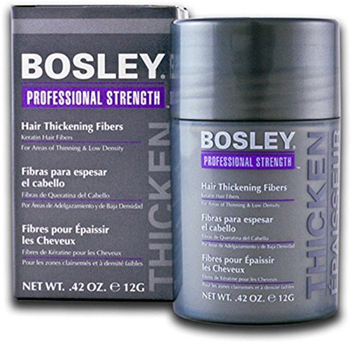 Bosley KerXtend Hair Thickening Fibers Keratin Hair Fibers .42 oz (Black - Set of 3)