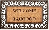 Esschert Design Welcome/Goodbye Door Mat - Rectangle
