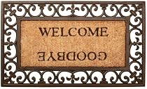 Esschert Design Welcome/Goodbye Door Mat - Rectangle