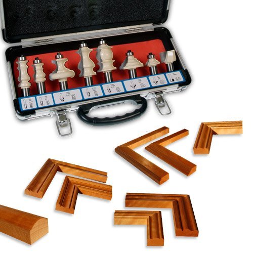 81008pf 8 Pc Molding and Picture Frame Router Bit Set ?" Shank Buy power Tools on deal 01x
