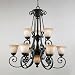 Quoizel BA5010SH Barrington 37-Inch Two Tier Chandelier with Nine Uplights, Shadow Mist Finish