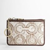Coach Signature Audrey Swirl Credit Card Coin Case Wallet Bag with Key Chain Fob 45574 Brown/Multi Review