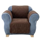Sure Fit Quilted Suede Furniture Friend Pet Chair Cover - Chocolate