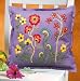Janlynn Kool Felt Wild Flowers Pillow Crewel Embroidery Kit