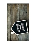 Huella deco Alfombra de Vinilo (Madera/Negro)