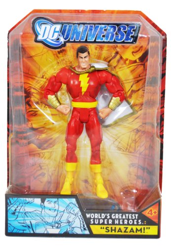  DC Universe Year 2008 "World's Greatest Super Heroes" Series 6-1/2 Inch Tall Action Figure - "SHAZAM!" with Display Base