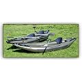 Bison Inflatable 1 Man Fishing Kayak Canoe with Free Electric Outboard Motor and Bracket